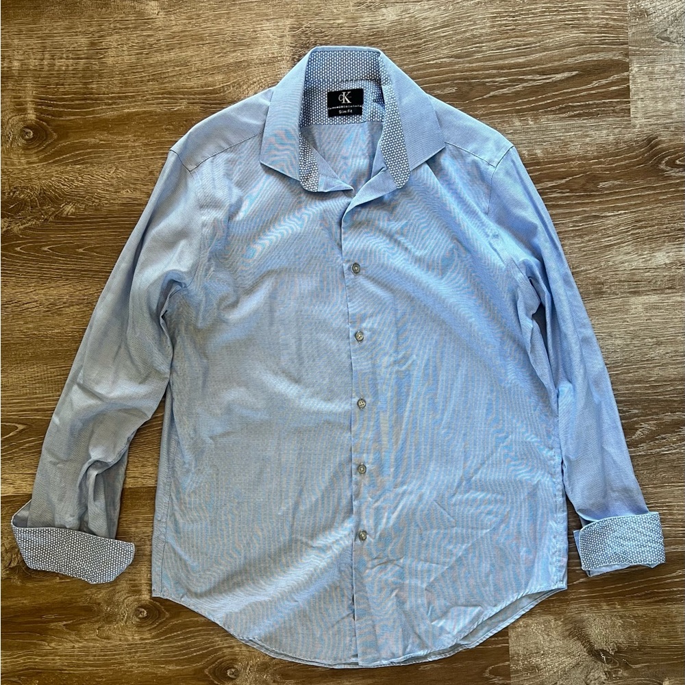 Calvin Klein Men’s Large Button Up Dress Shirt